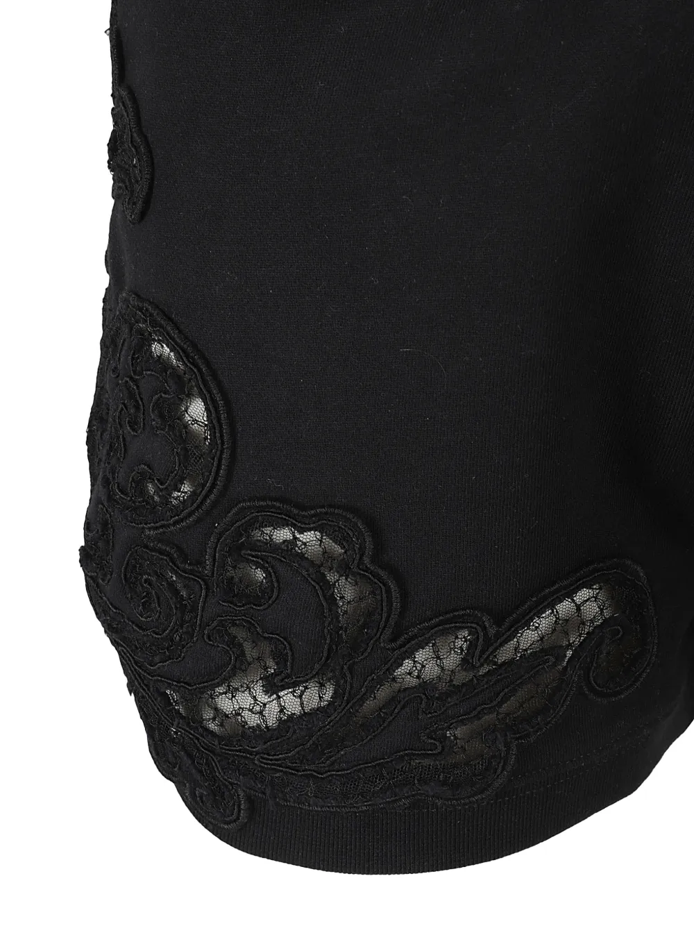 Ermanno Scervino Shorts met kanten applicatie Zwart