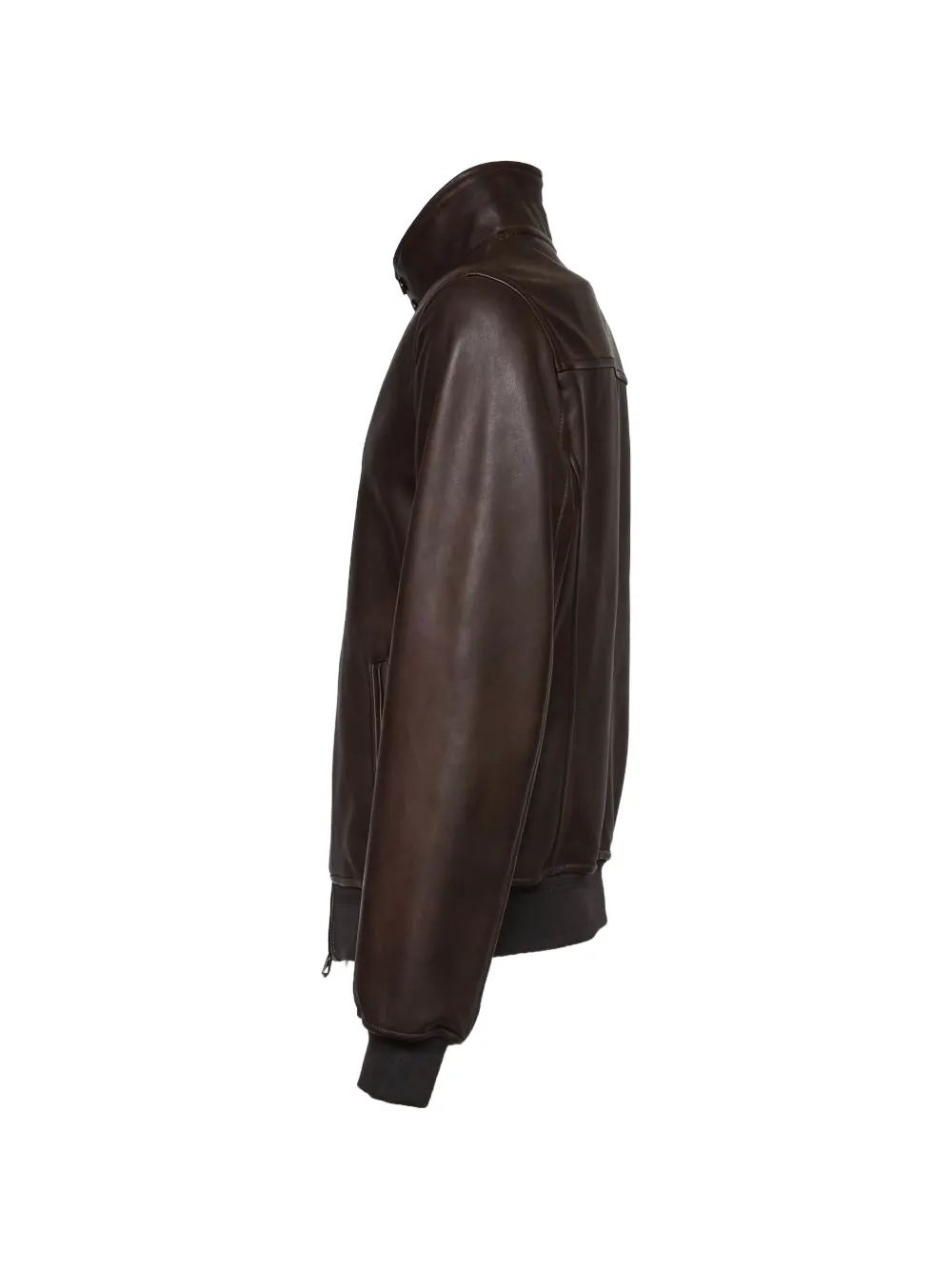  Stewart Zip-up Collar Jacket - Brown 