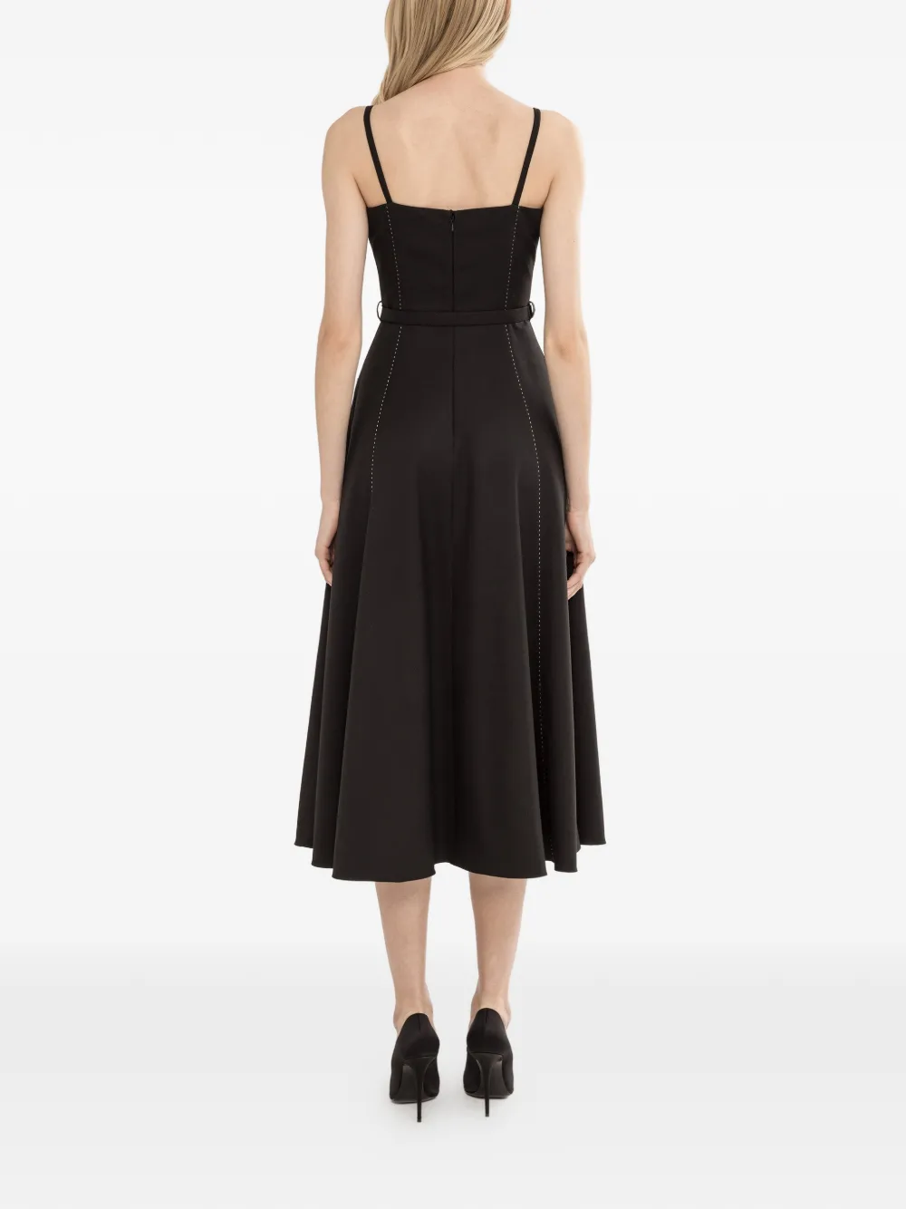 NISSA Midi-jurk met ceintuur Zwart
