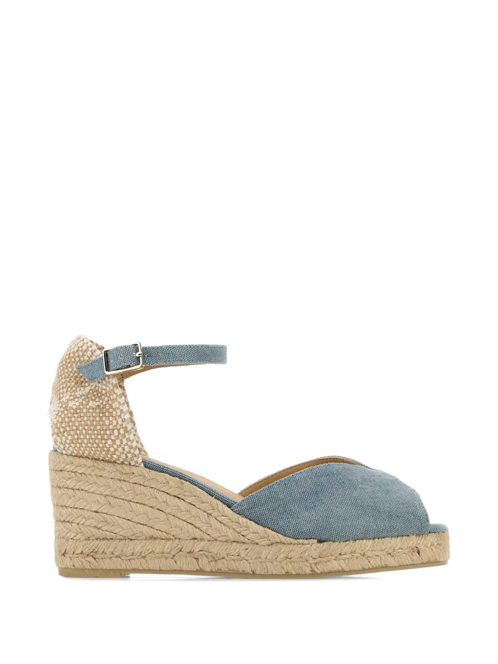 Castañer Bianca canvas espadrilles met sleehak Blauw