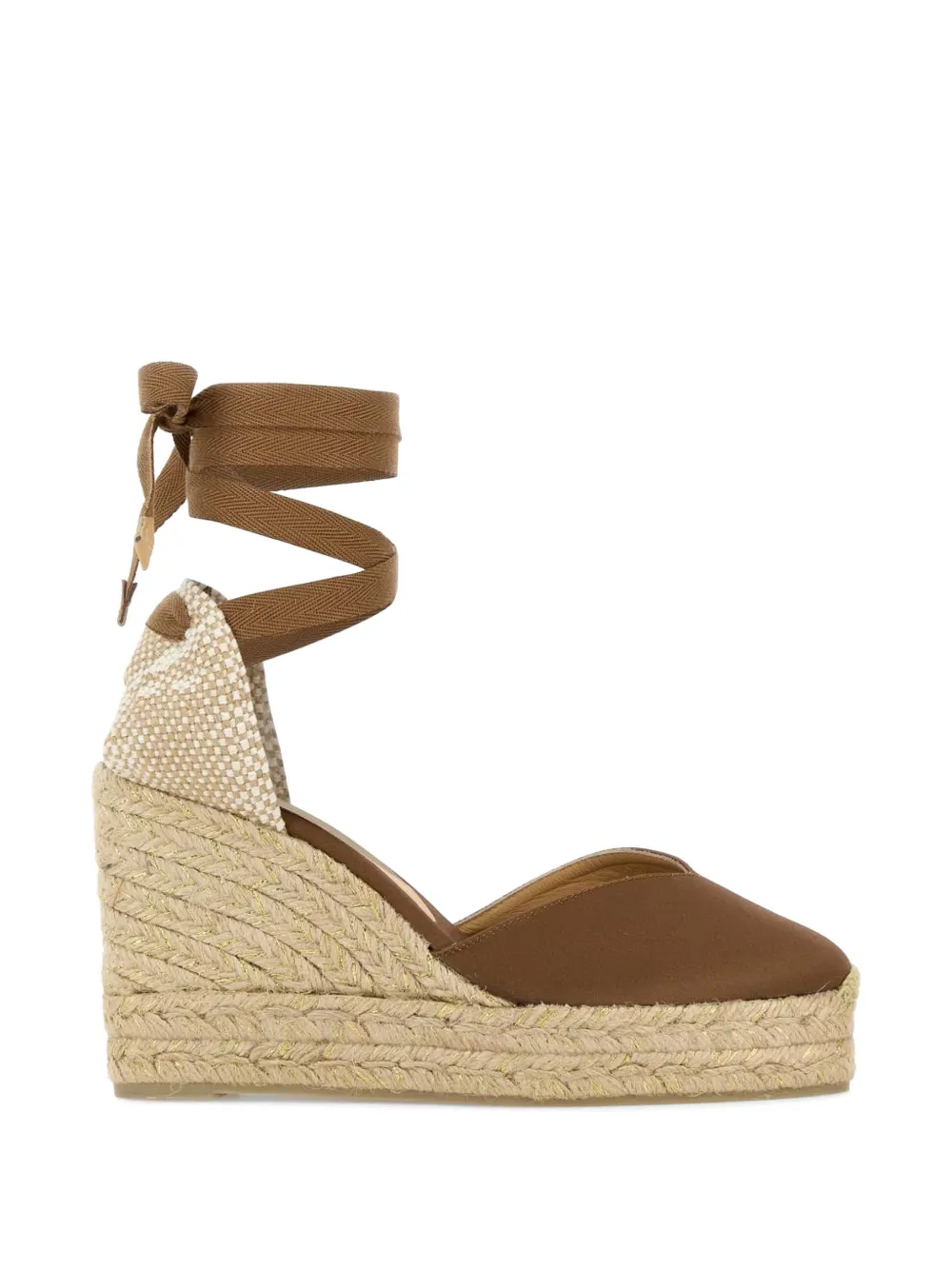 Castañer Chiara espadrilles met sleehak Bruin