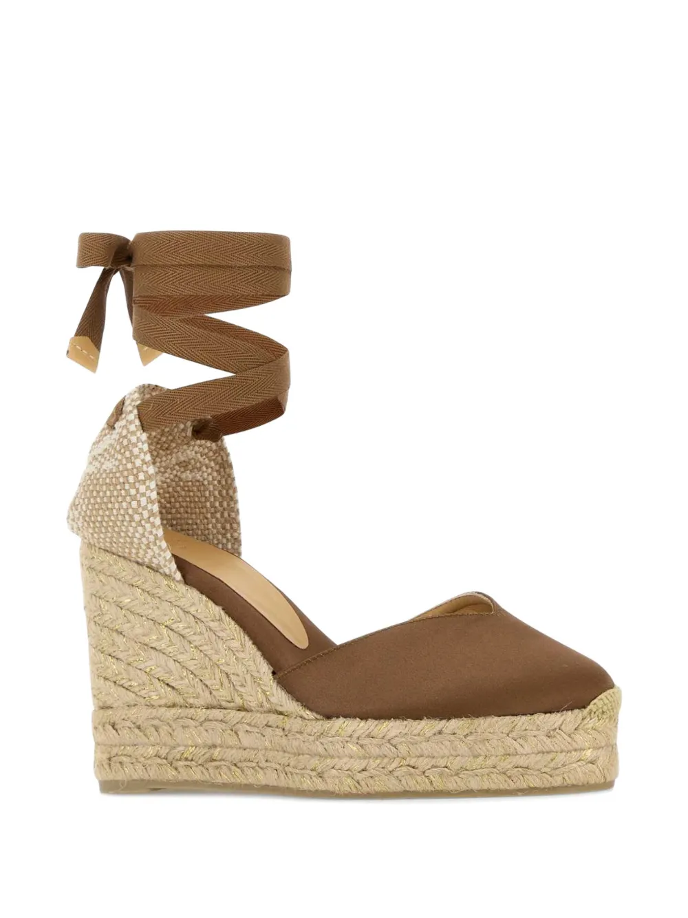 Castañer Chiara espadrilles met sleehak Bruin