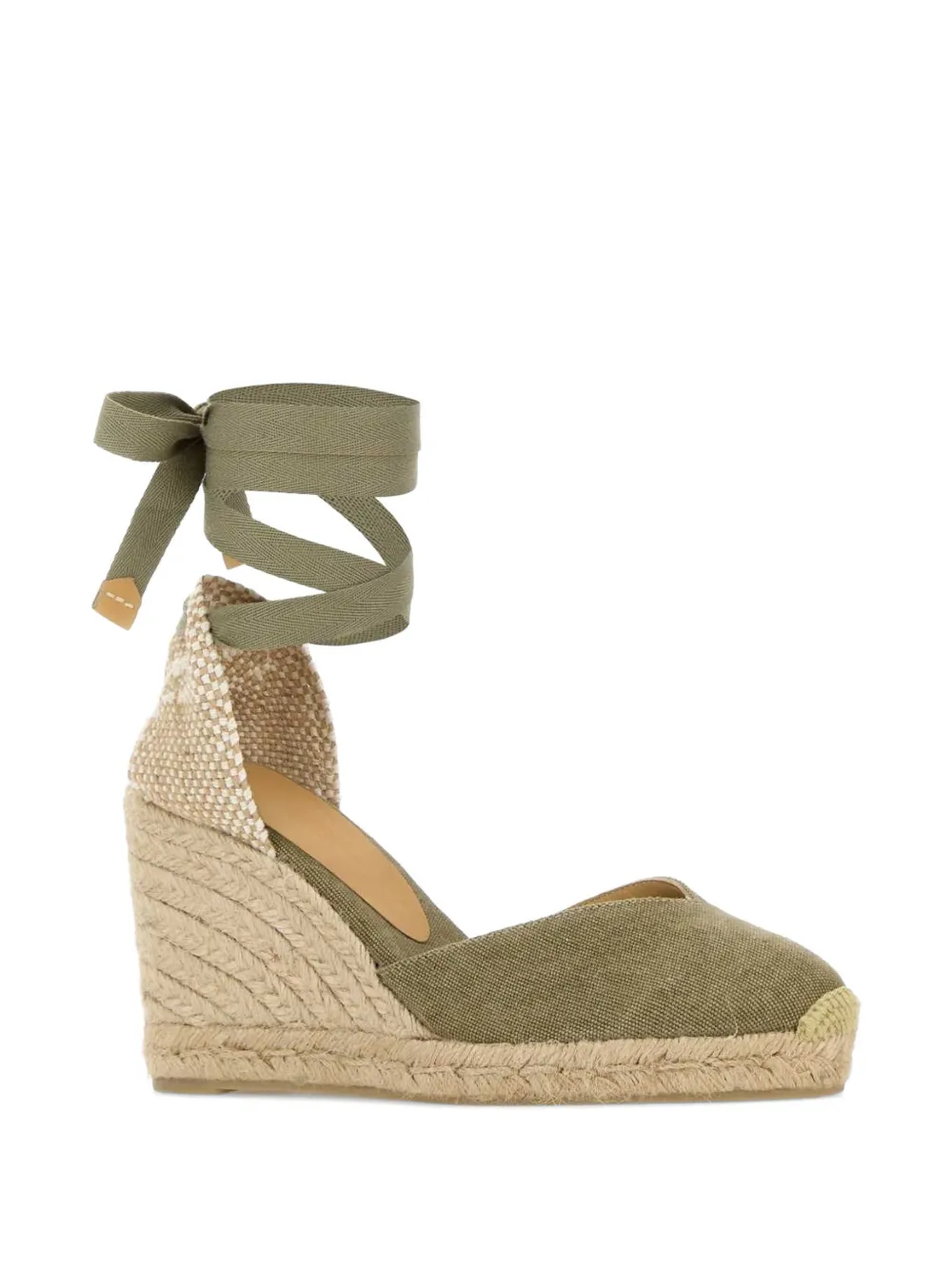 Castañer Espadrilles met gewikkelde stropdas Groen