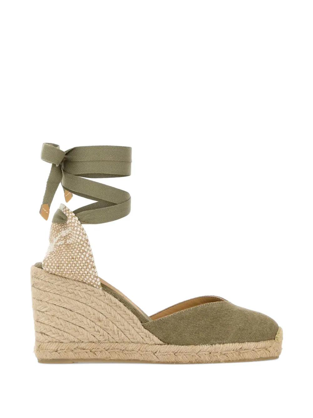 Castañer Espadrilles met gewikkelde stropdas Groen