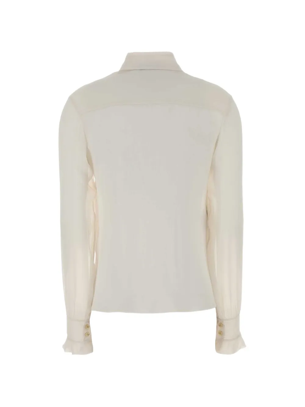 Alberta Ferretti Blouse met ruchekraag Beige