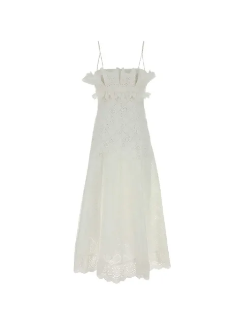 Alberta Ferretti ruffled broderie-anglaise cotton dress