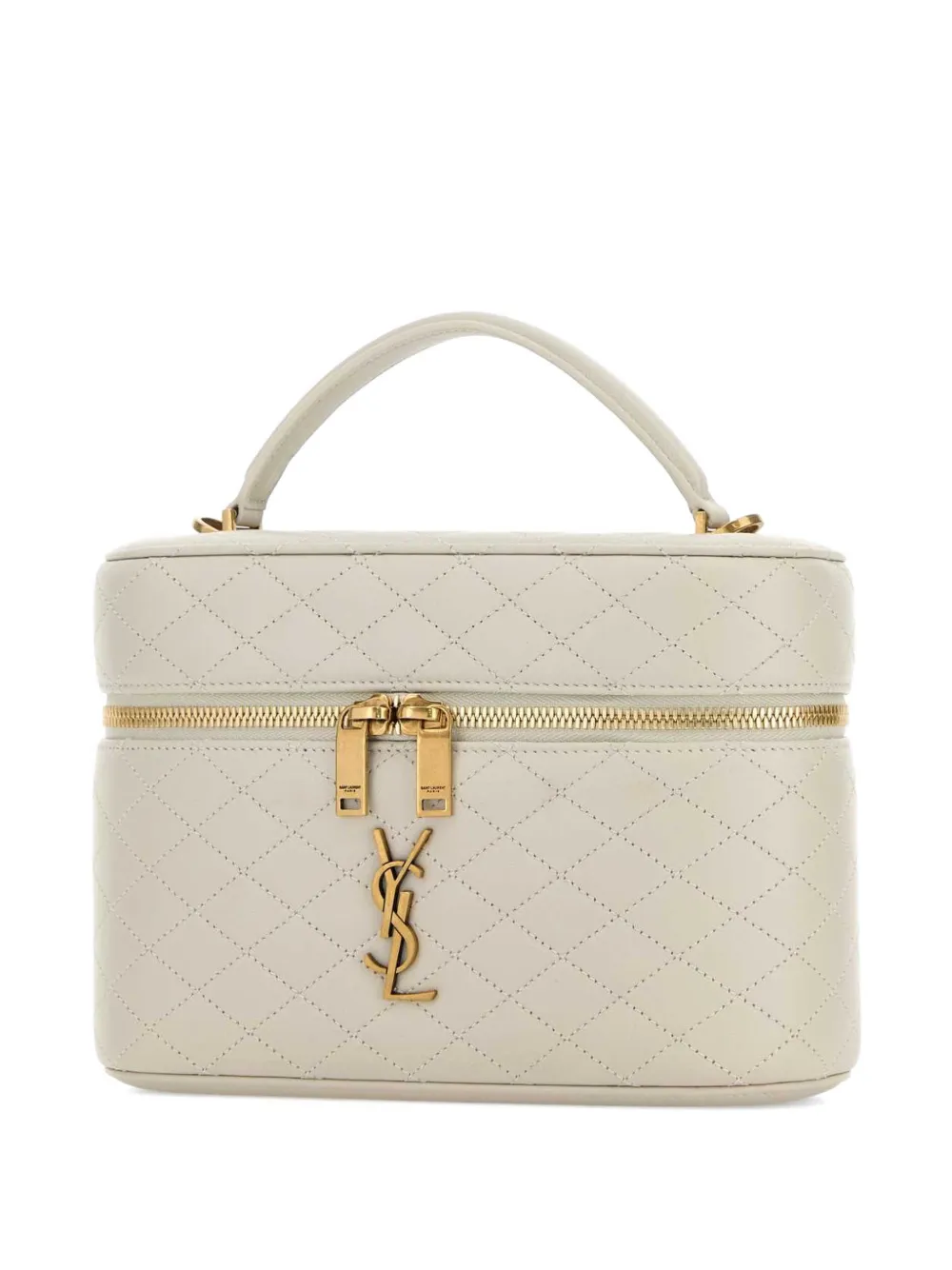  Saint Laurent Gaby Top Handle Vanity Bag - Neutrals 