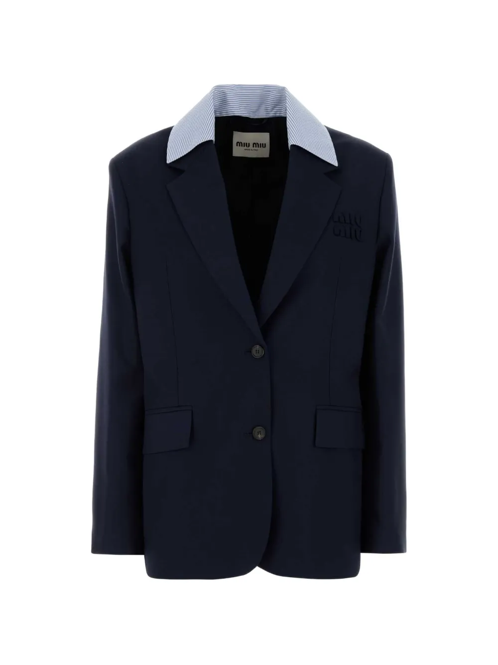 Miu Miu single-breasted wool blazer - Blu