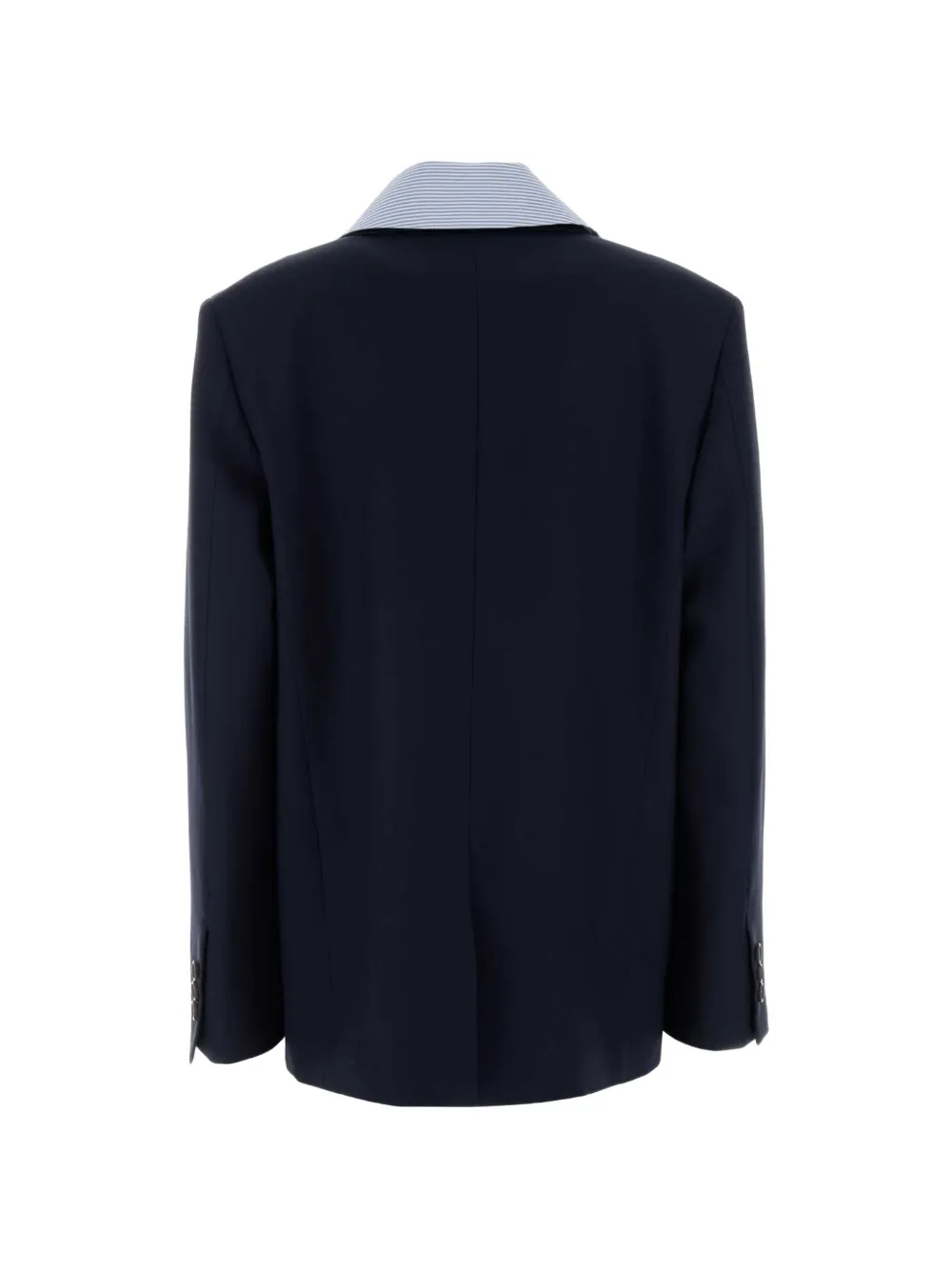  Miu Miu Single-breasted Wool Blazer - Blue 