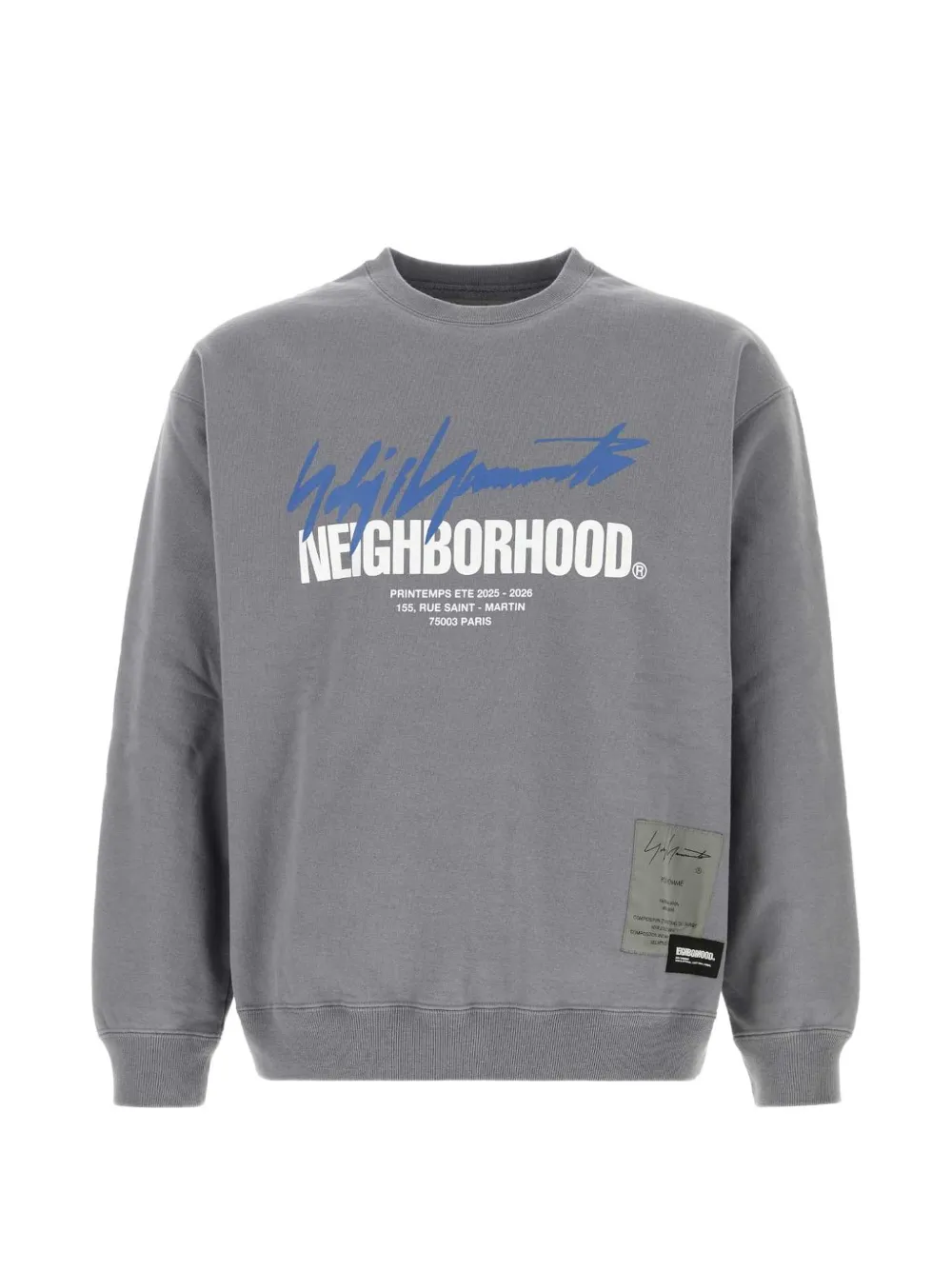 Yohji Yamamoto x Neighbourhood logo-print sweatshirt - Grigio