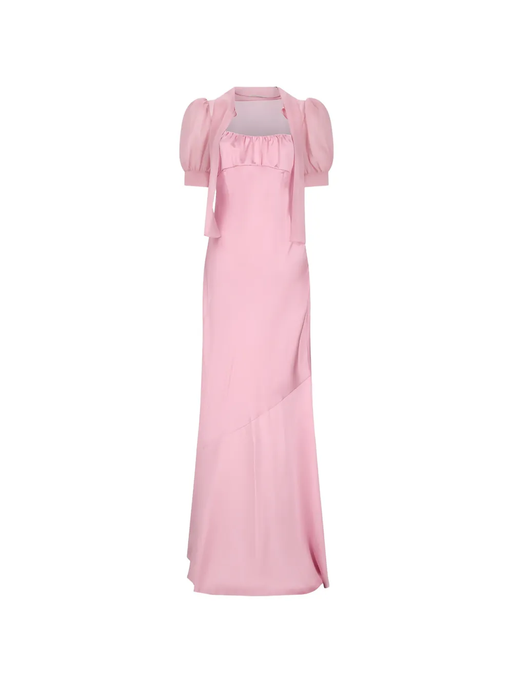 Alessandra Rich short-sleeve georgette maxi dress - Rosa