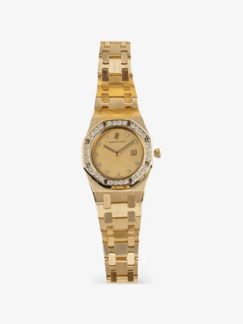 Audemars Piguet Royal Oak baton indexes diamond bezel 30mm watch