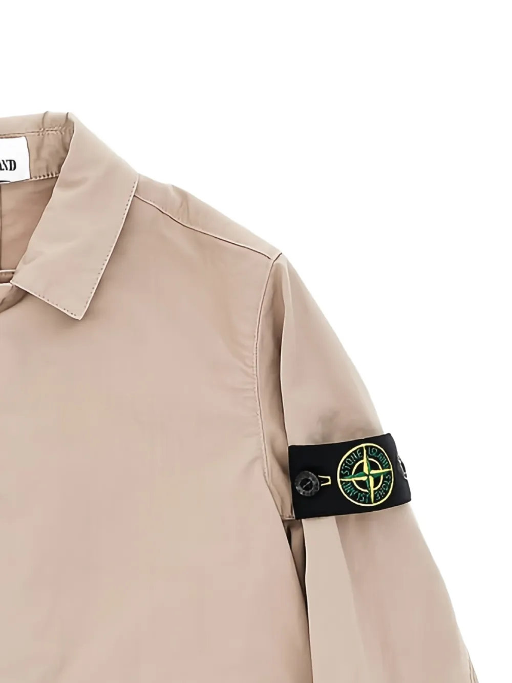 Stone Island Junior Jack met logopatch Beige