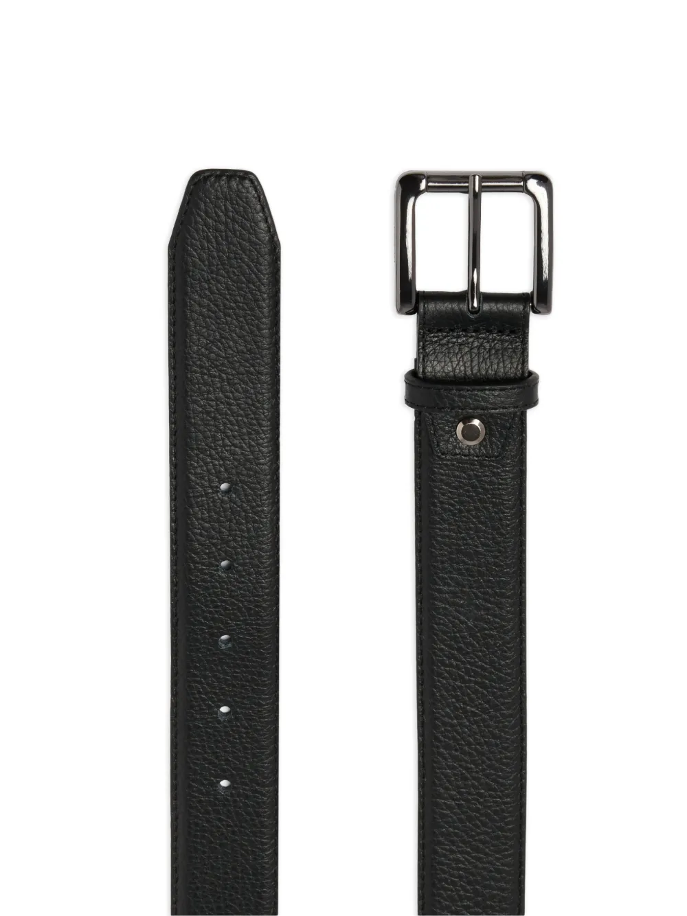  Lancel Adjustable Grained-leather Belt - Black 