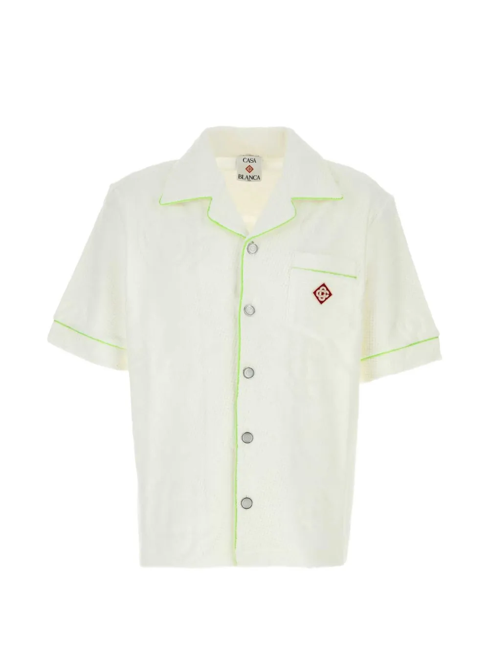 Casablanca Towelling Monogram short-sleeved shirt - Bianco