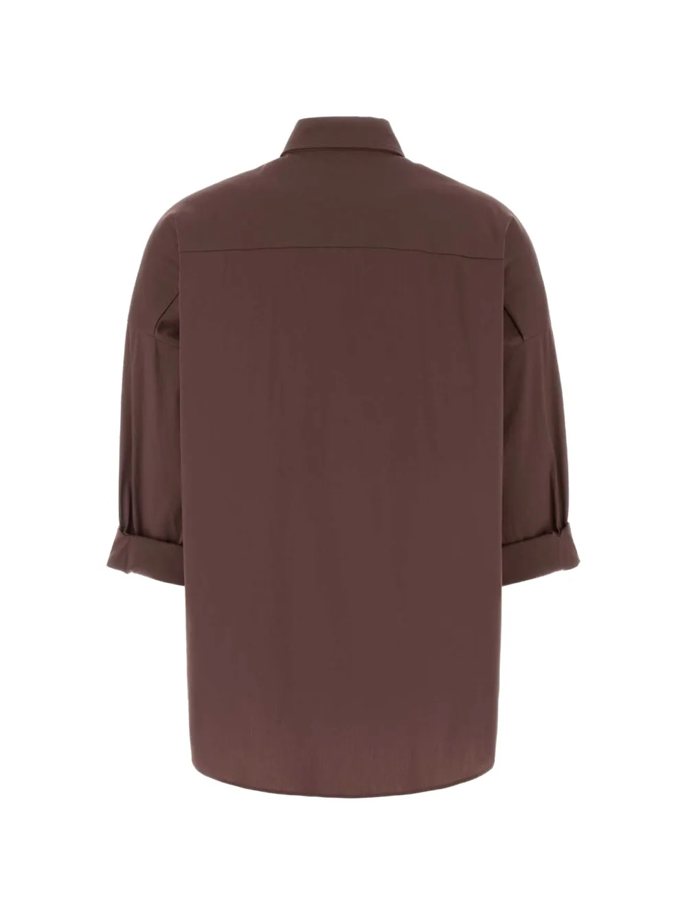  Brunello Cucinelli Stretch Poplin Shirt - Brown 