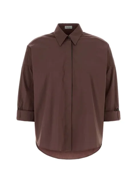 Brunello Cucinelli camisa de popelina