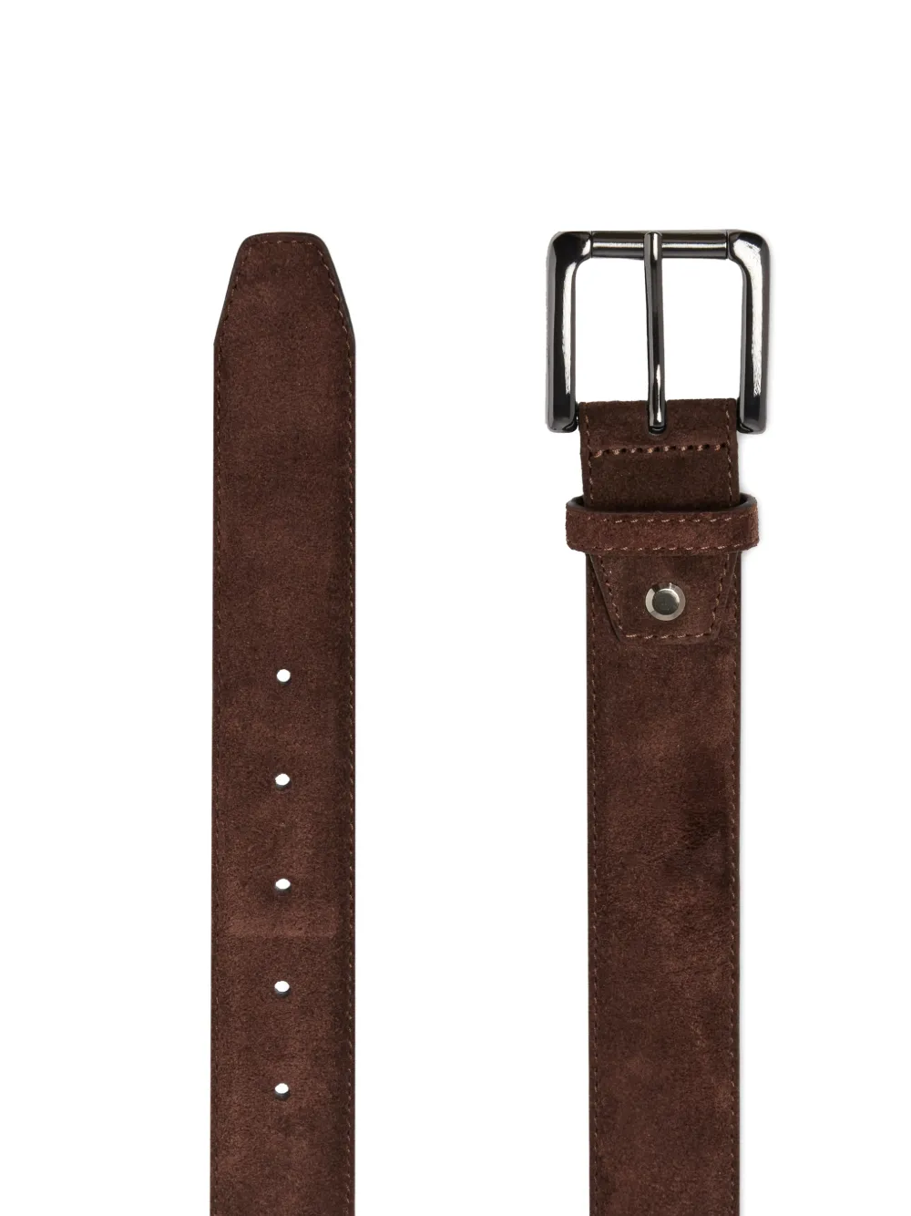  Lancel Adjustable Suede Belt - Brown 