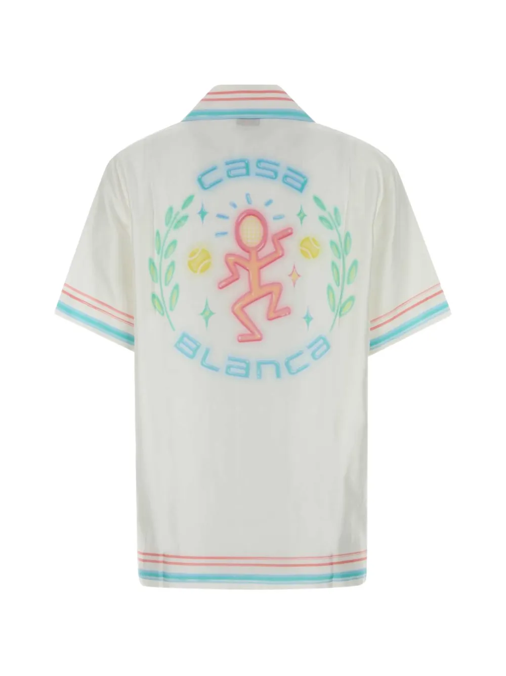 Casablanca Blouse met gestreepte afwerking Wit