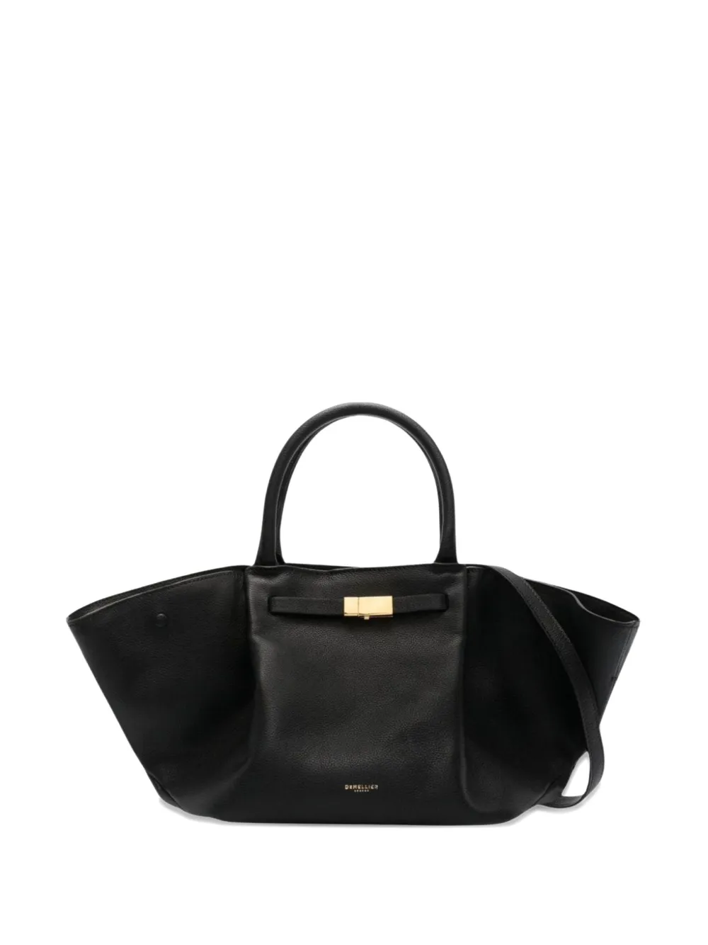 DeMellier magnetic closure leather clutch bag - Nero