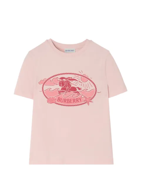 Burberry Kids playera de algodón con sello Knight