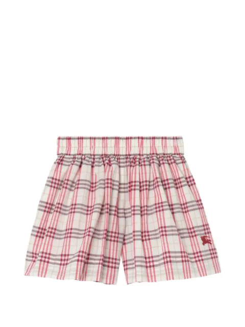 Burberry Kids shorts con motivo de cuadros