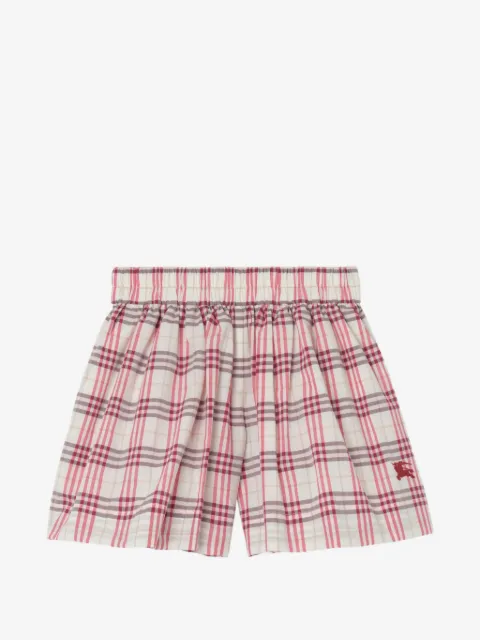 Burberry Kids Check cotton shorts
