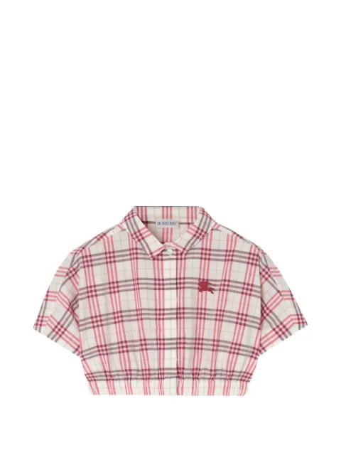 Burberry Kids Check cotton shirt