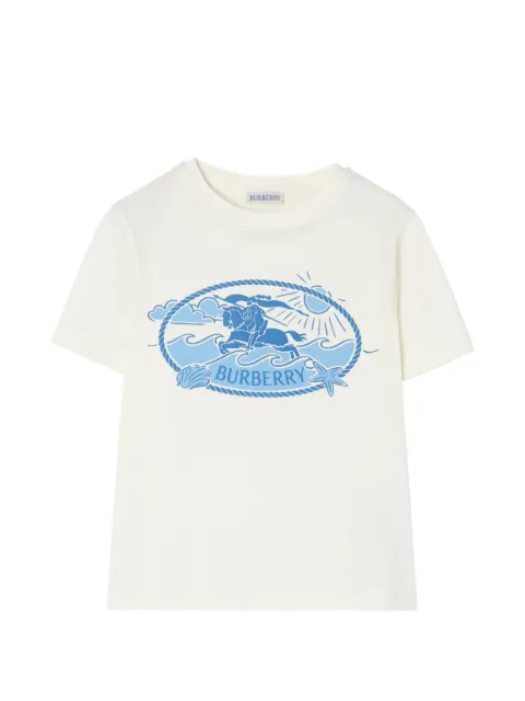 Burberry Kids T-shirt i bomuld med Knight-stempel