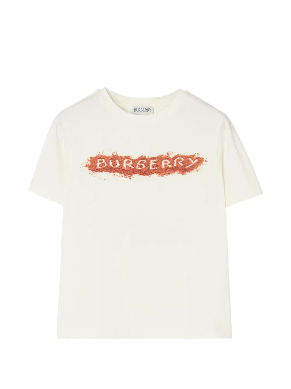 Burberry Kids sandy logo cotton T-shirt - Toni neutri