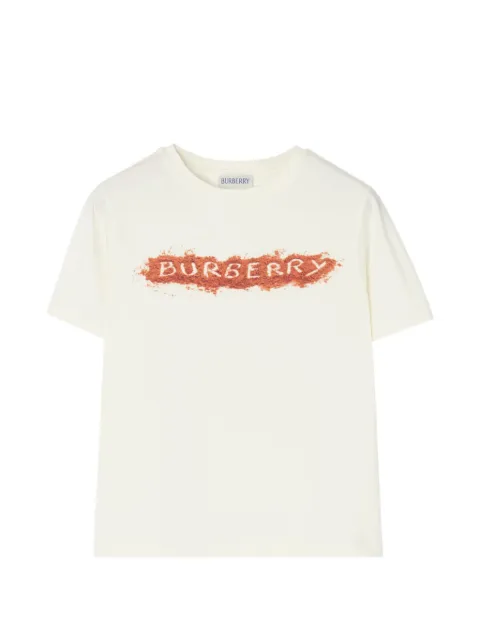 Burberry Kids playera con logo de sandy
