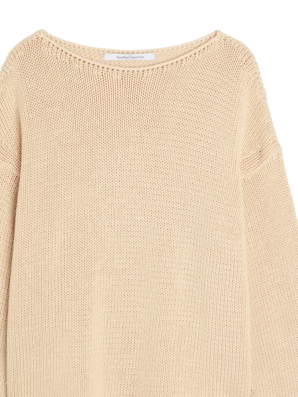  Another Tomorrow Boat-neck Sweater - Neutrals 