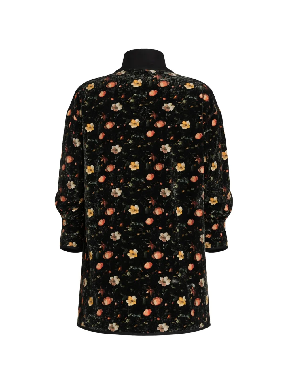  R13 Floral-print Coat - Black 