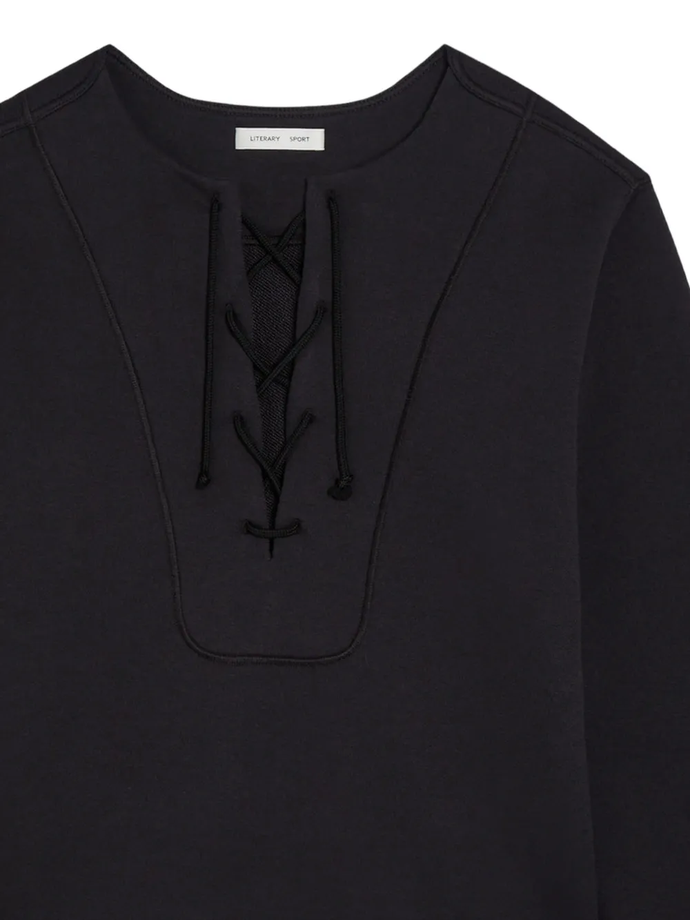 Lace-Up Sweatshirt