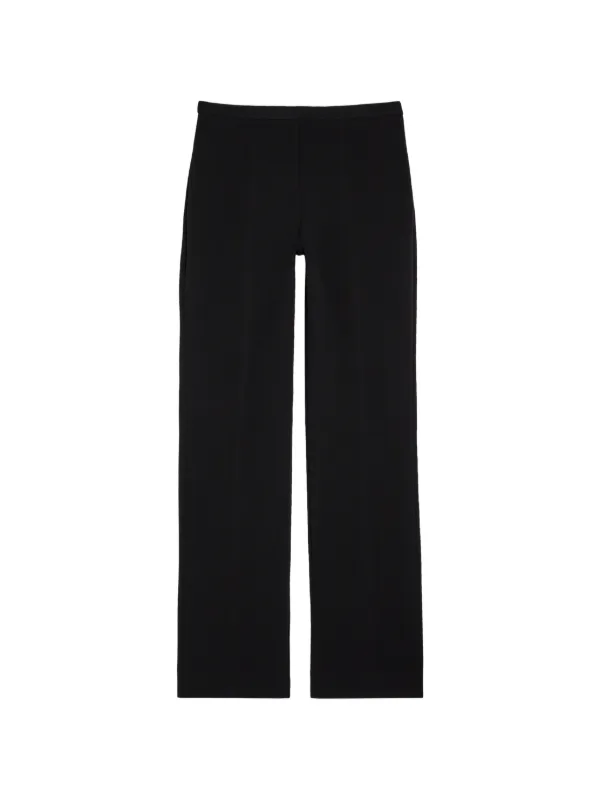 Another Tomorrow Straight Trousers in Black