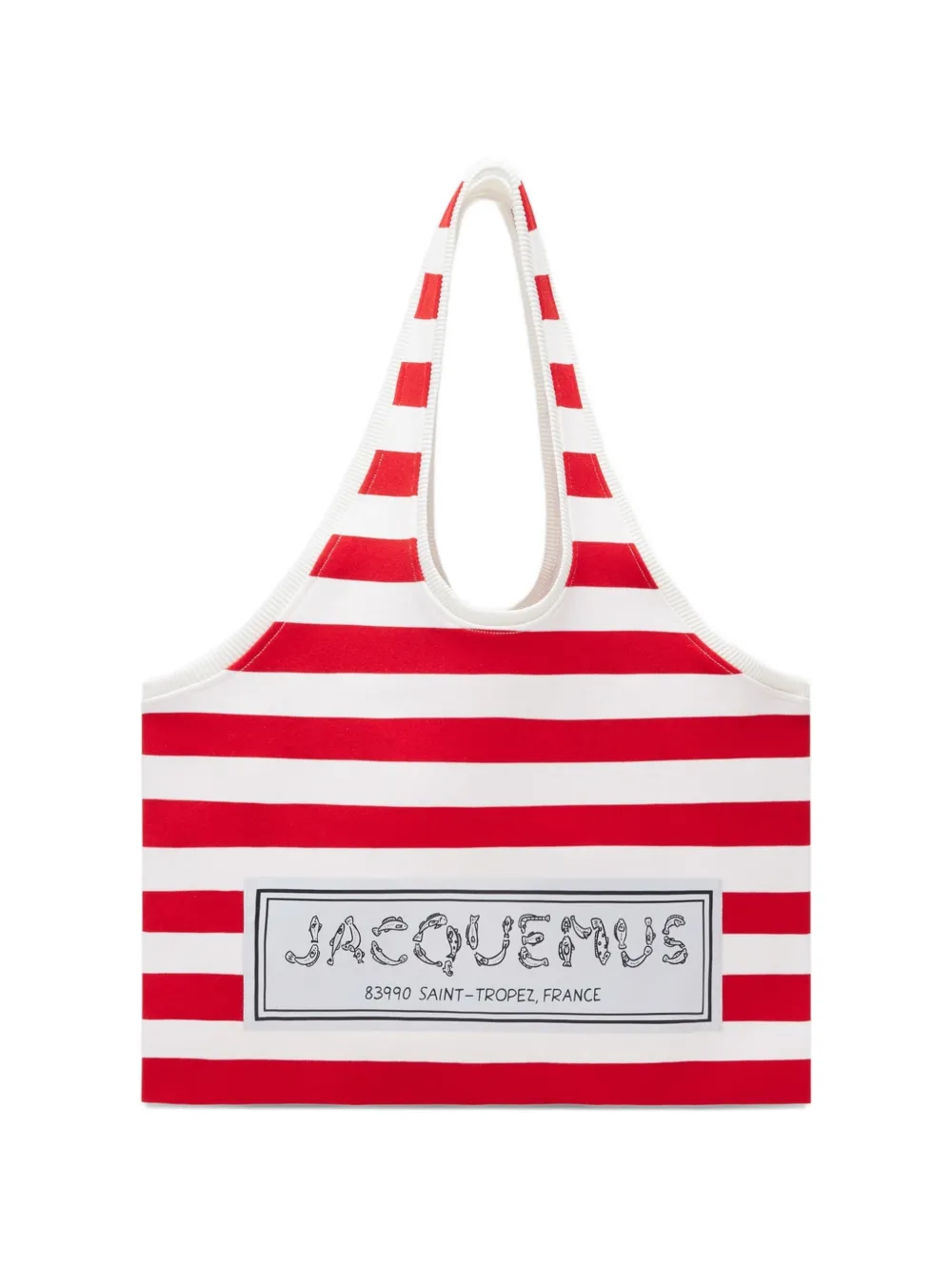 Jacquemus Marcel striped tote bag - Rosso