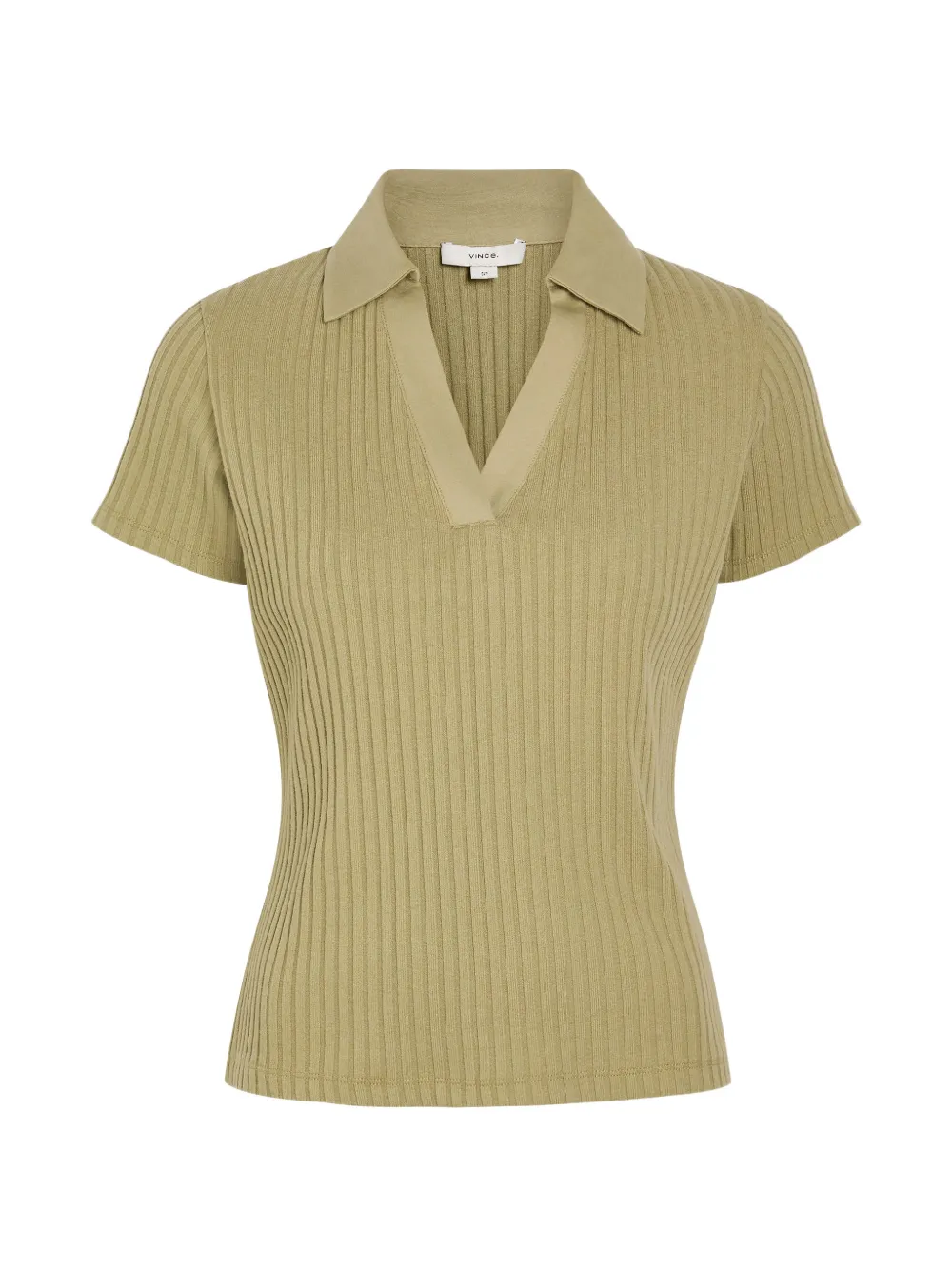 Vince ribbed V-neck top - Verde