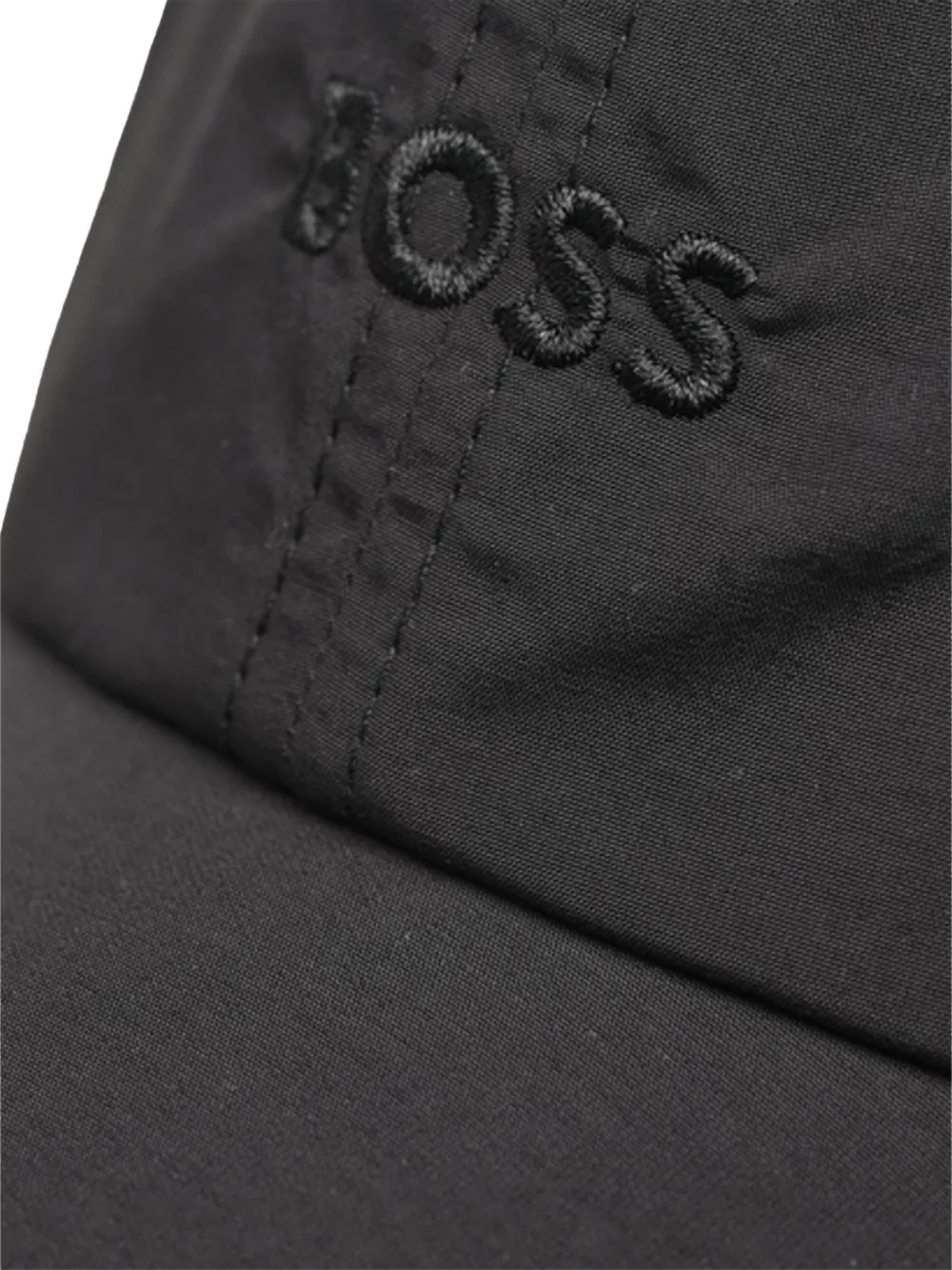 BOSS Derrel-N verstelbare pet met borduurwerk Zwart
