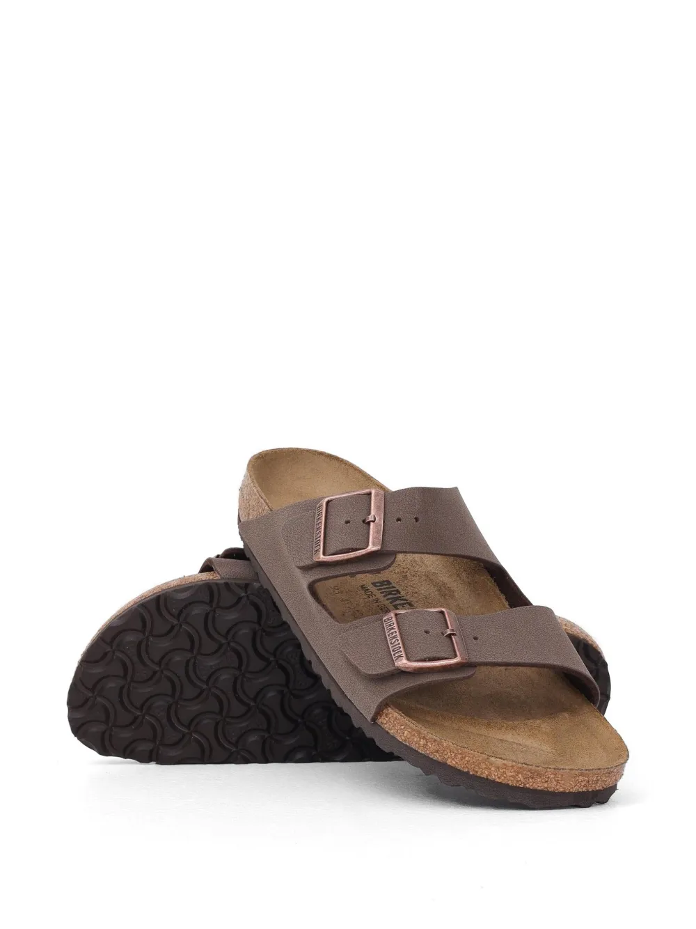 Birkenstock Sandalen met open neus en gesp Bruin