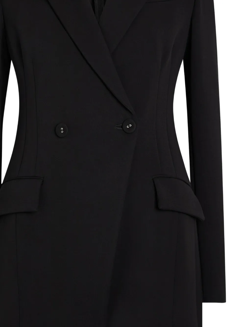  Another Tomorrow Double-breasted Blazer - Black 