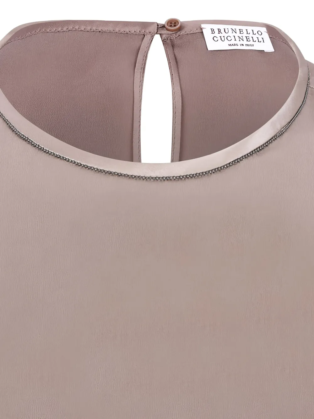  Brunello Cucinelli Cuffed-sleeve Top - Neutrals 