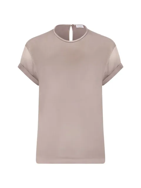 Brunello Cucinelli cuffed-sleeve top