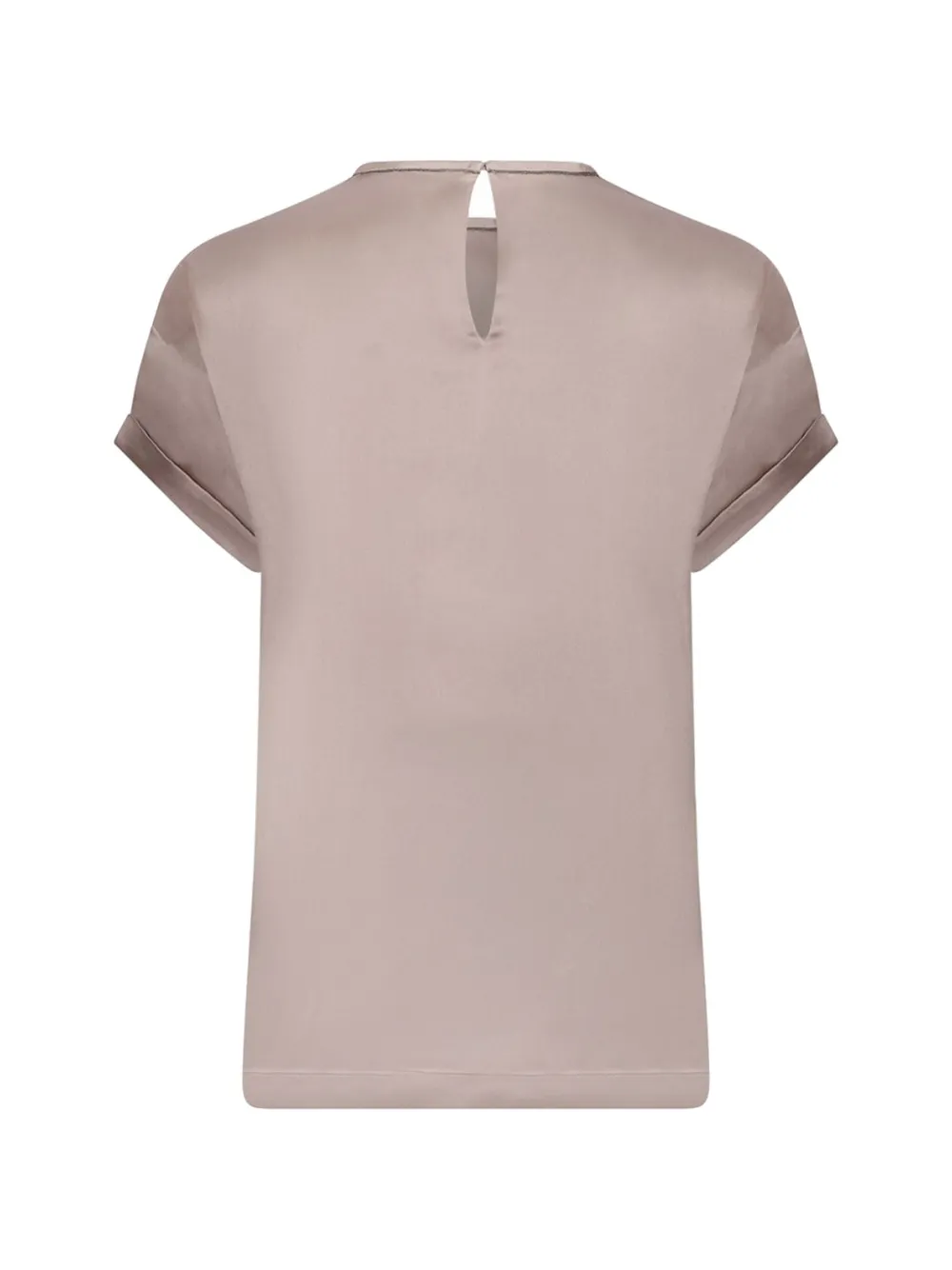  Brunello Cucinelli Cuffed-sleeve Top - Neutrals 
