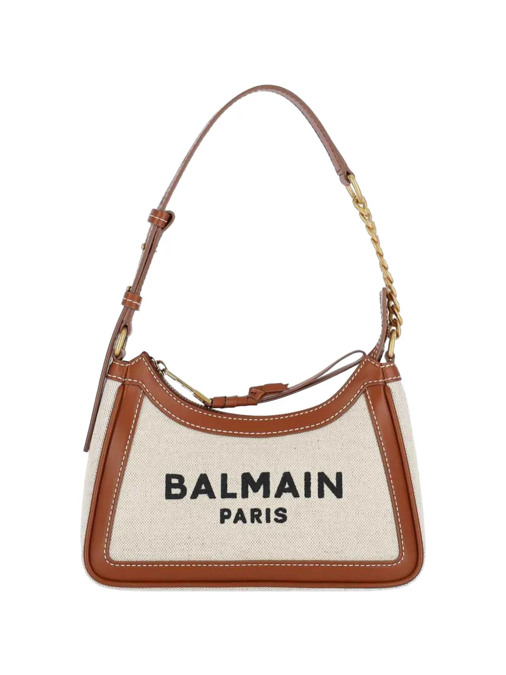 Balmain chain logo shoulder bag - Toni neutri
