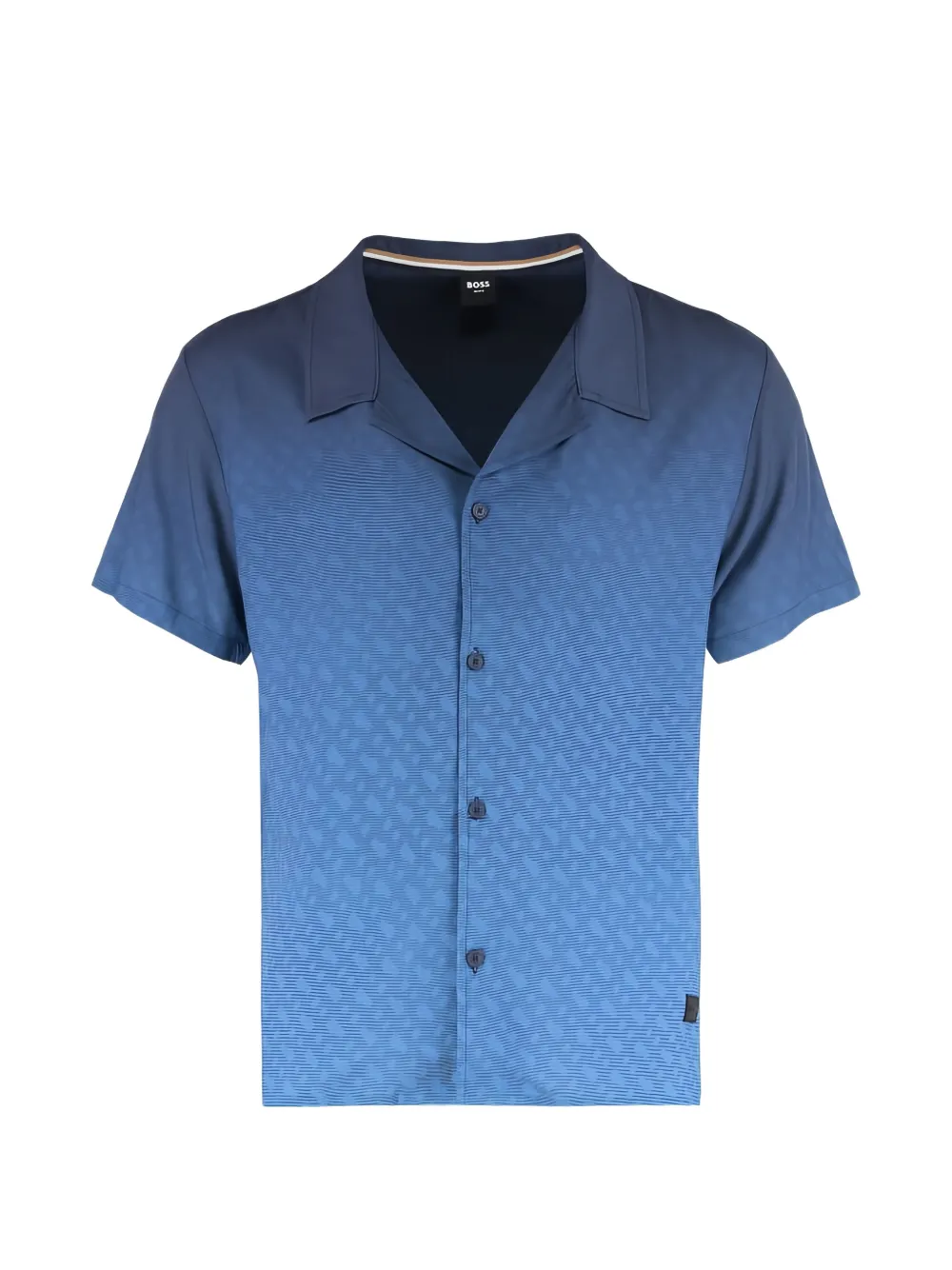 BOSS patterned short-sleeve shirt - Blu