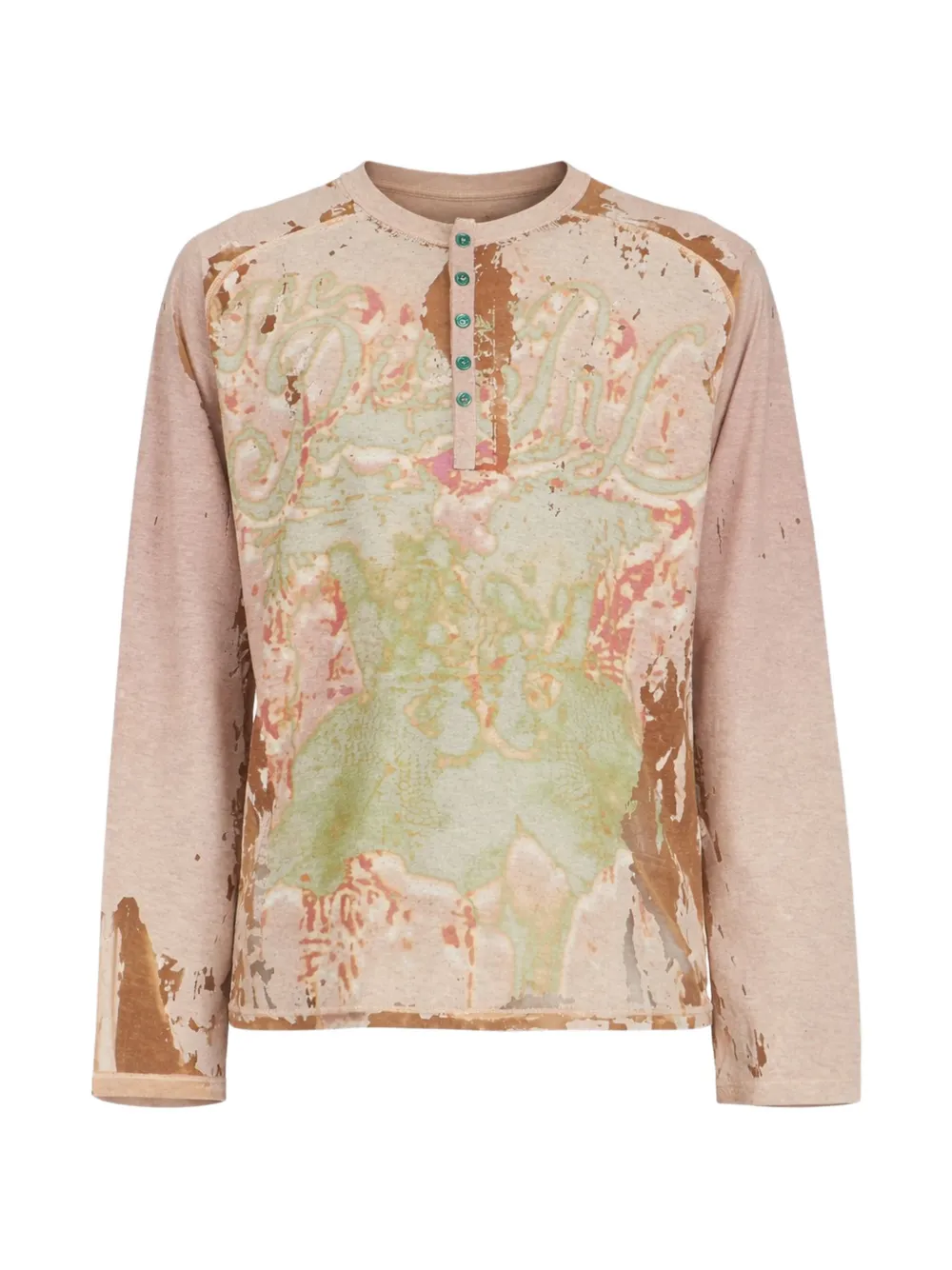 Diesel T-Livo-Ls long-sleeved Henley T-shirt - Toni neutri