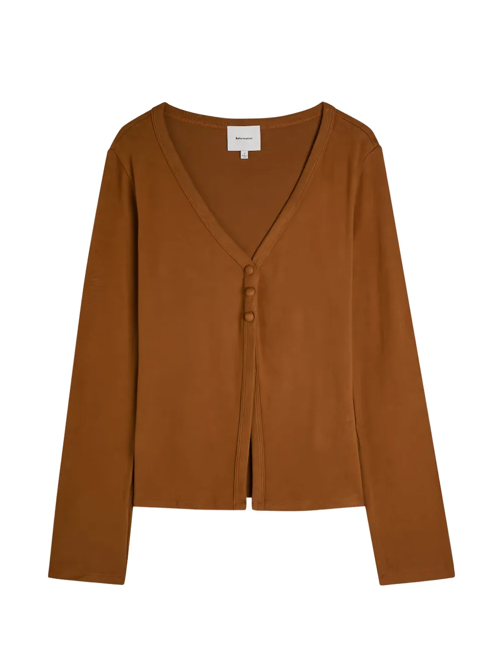 Reformation Millie button V-neck cardigan - Braun