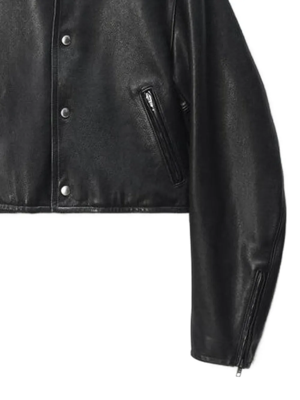  Alexander Wang Buttoned Leather Jacket - Black 