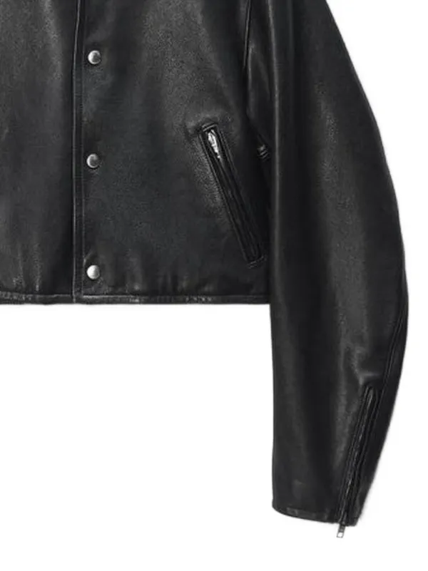 Alexander Wang Buttoned Leather Jacket | Black | FARFETCH RO