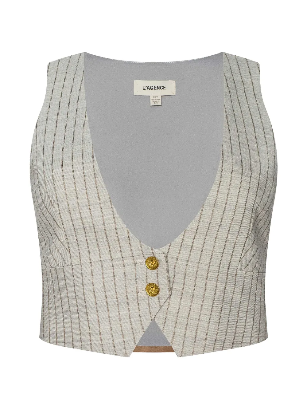 L'Agence Devony pinstripe waistcoat - Toni neutri